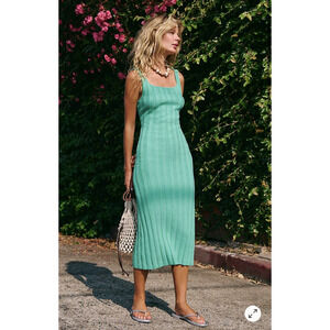 Free People Beach Santos Sweater Midi Dress Sleeveless S Spearmint Boho